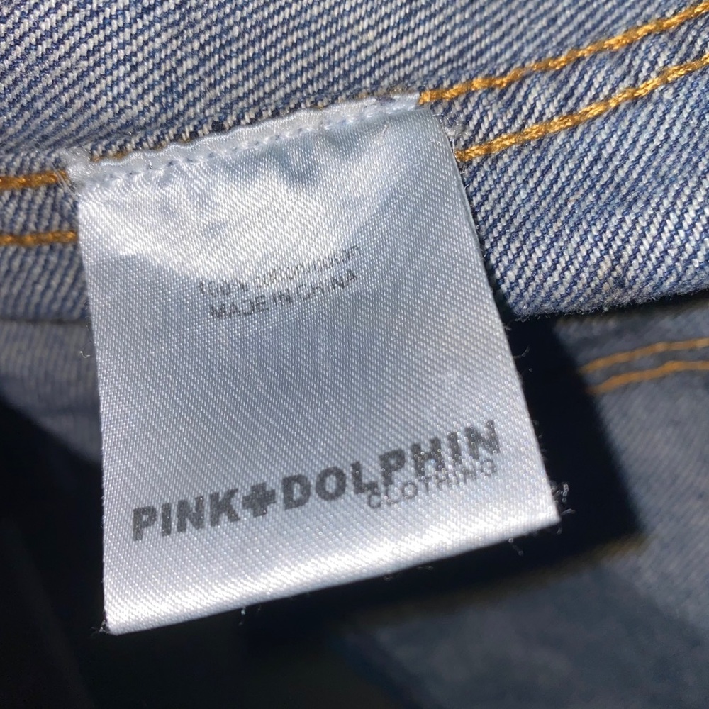 Pink Dolphin Men’s or women’s Jean jacket Size Med - Picture 9 of 12